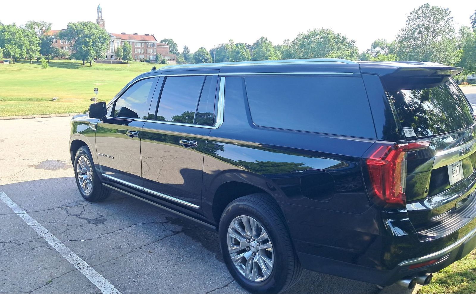 Black luxury SUV on a Middle Tennessee road